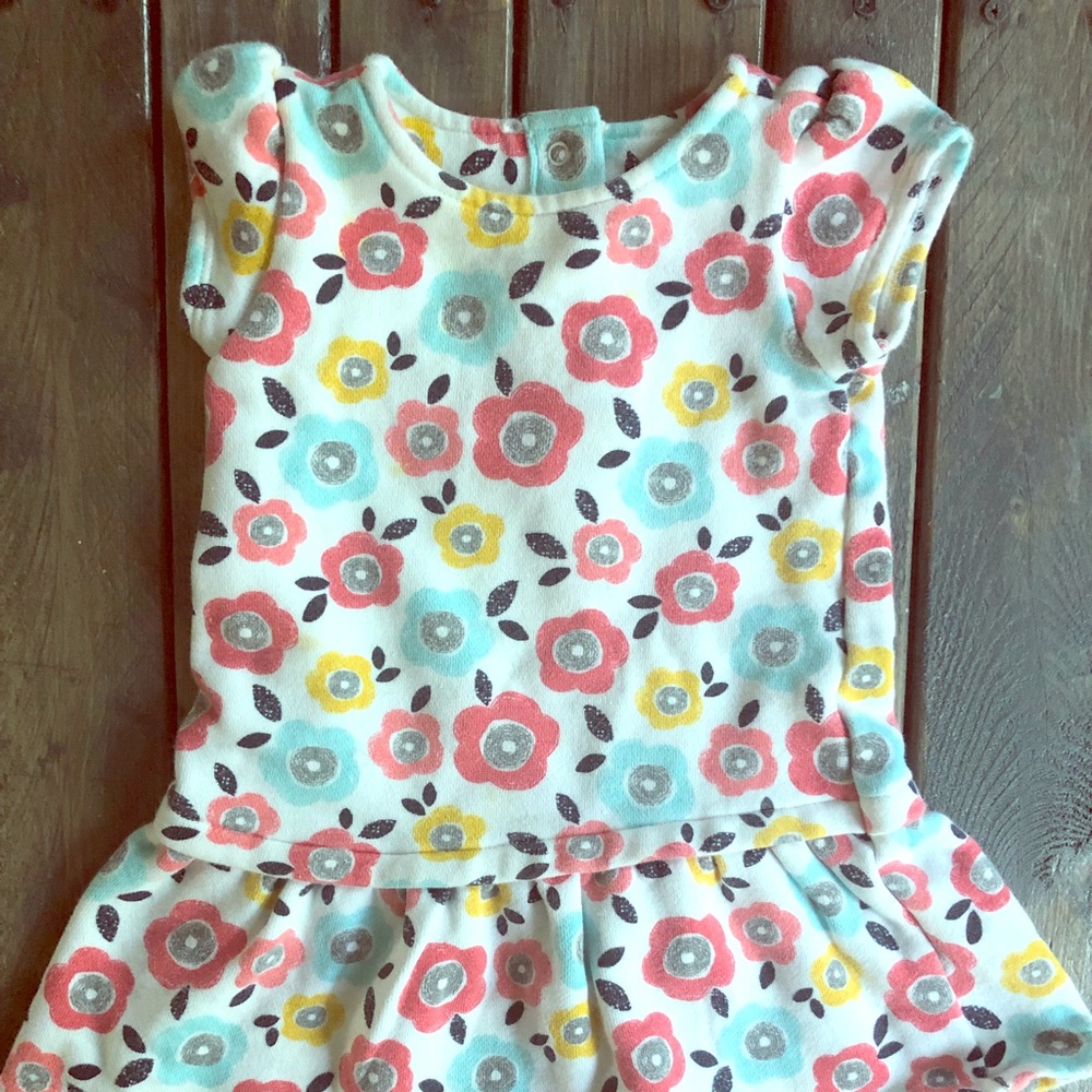 Toddler Sweatshirt Dress Tunic Floral 12-18 month